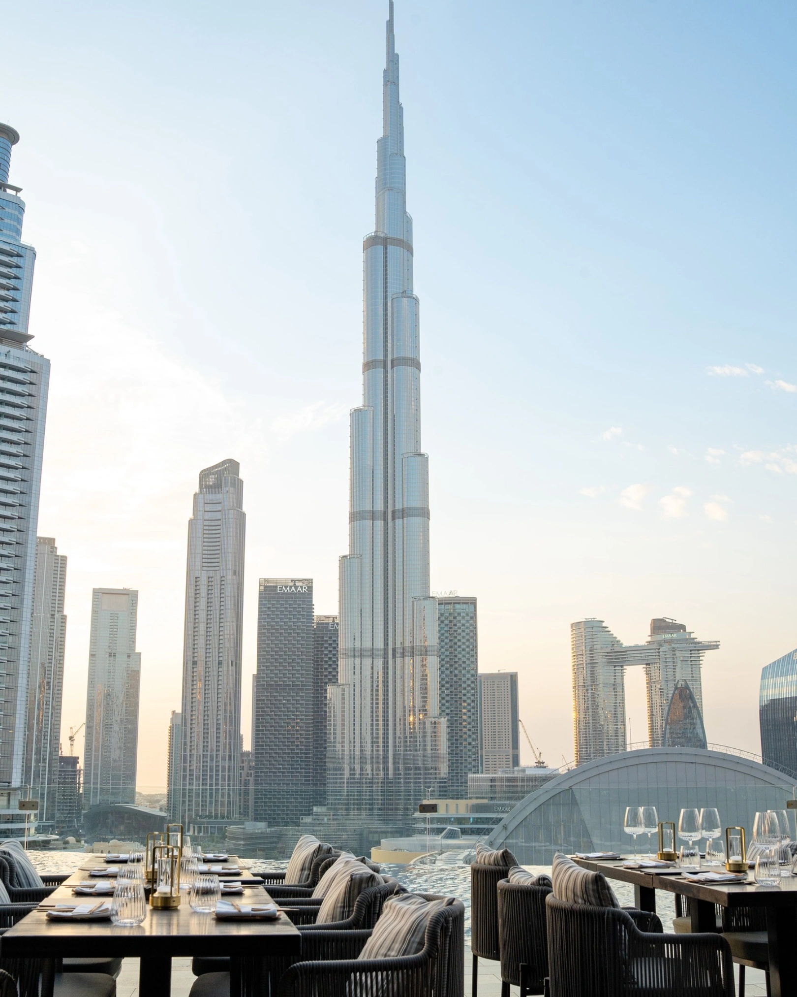 best restaurants with burj khalifa view dubai uae NAZCAA address dubai mall
