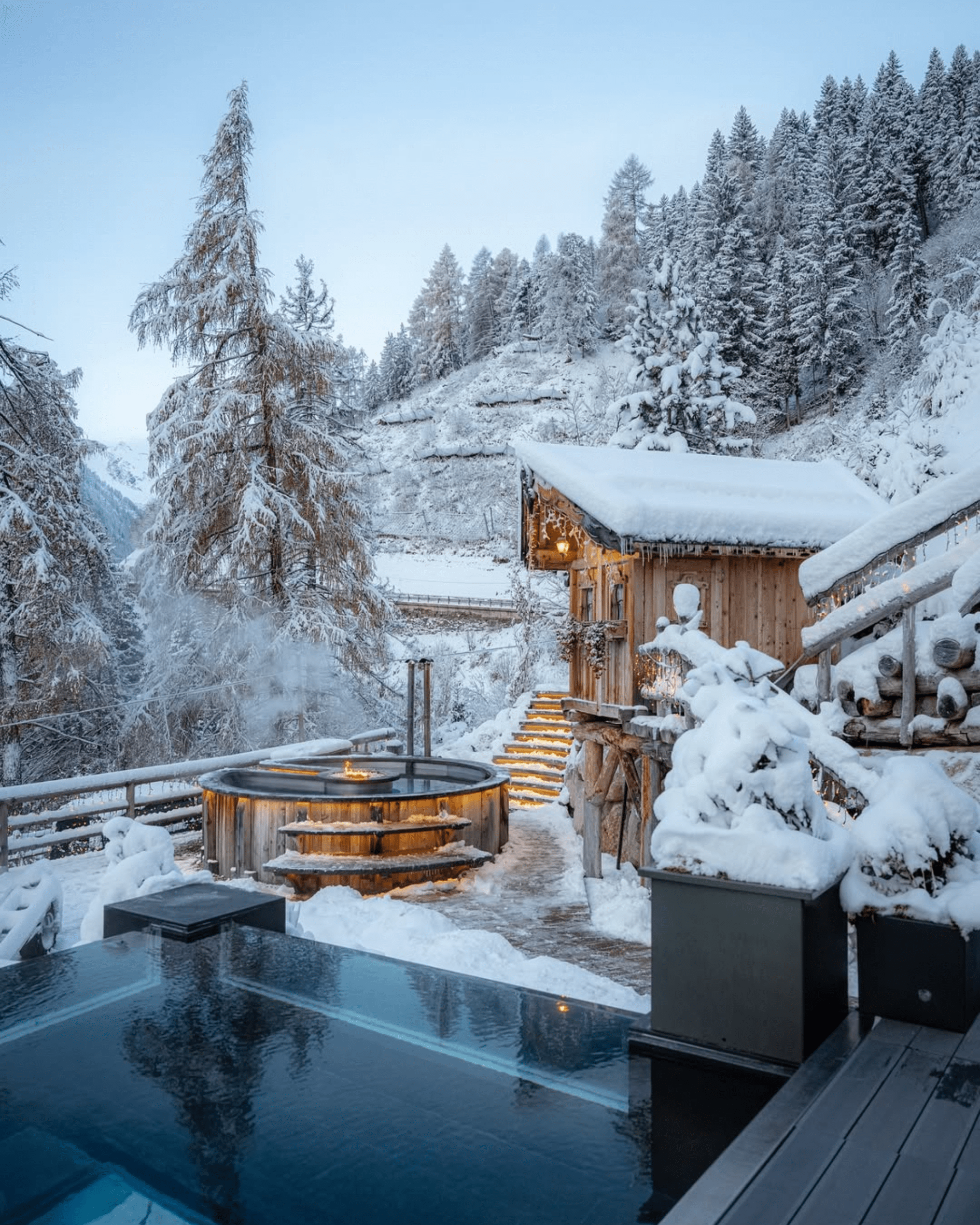 the top 8 dreamy hotels for a white christmas snow chalet al foss alp resort vermiglio italy