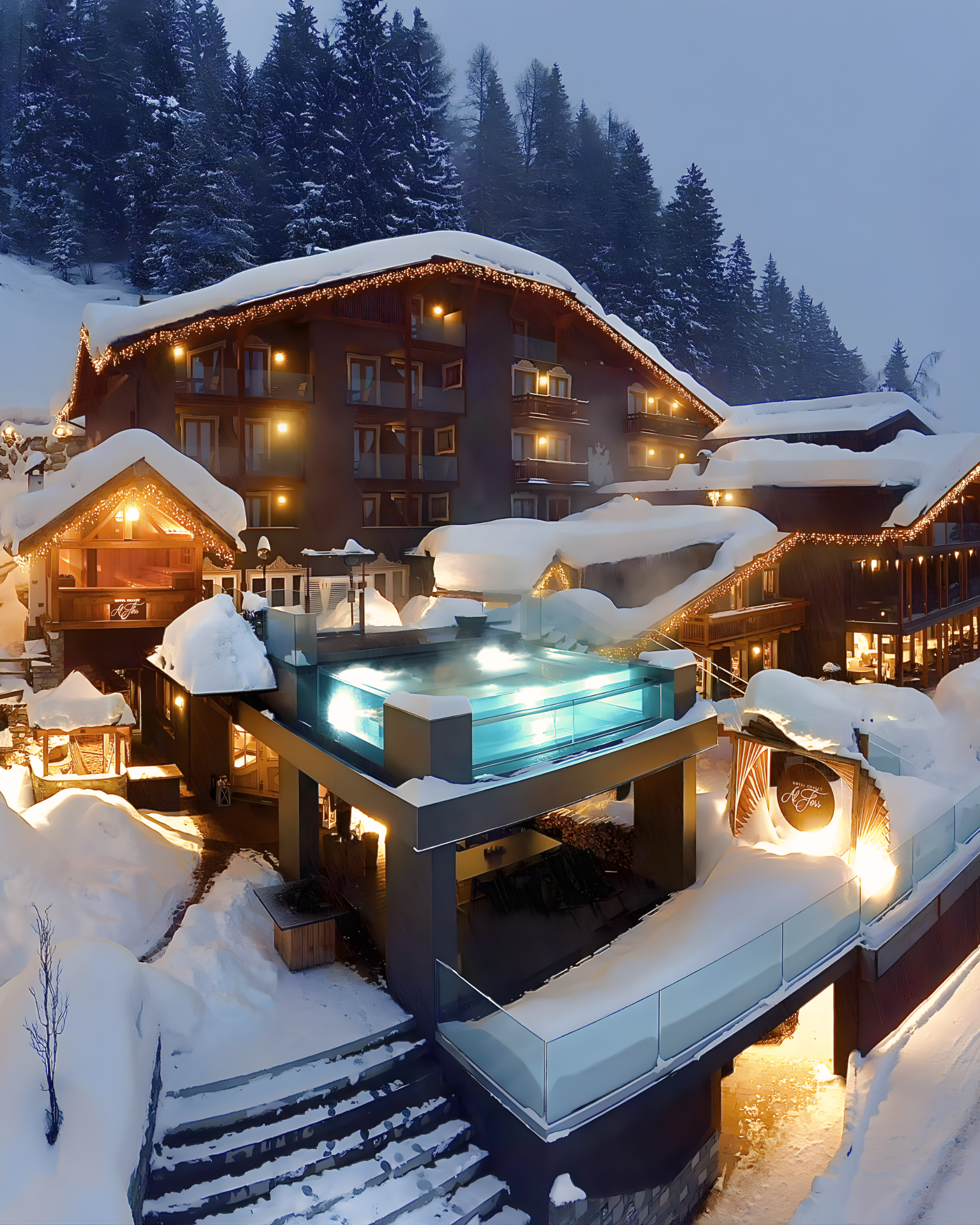 the top 8 dreamy hotels for a white christmas snow chalet al foss alp resort vermiglio italy