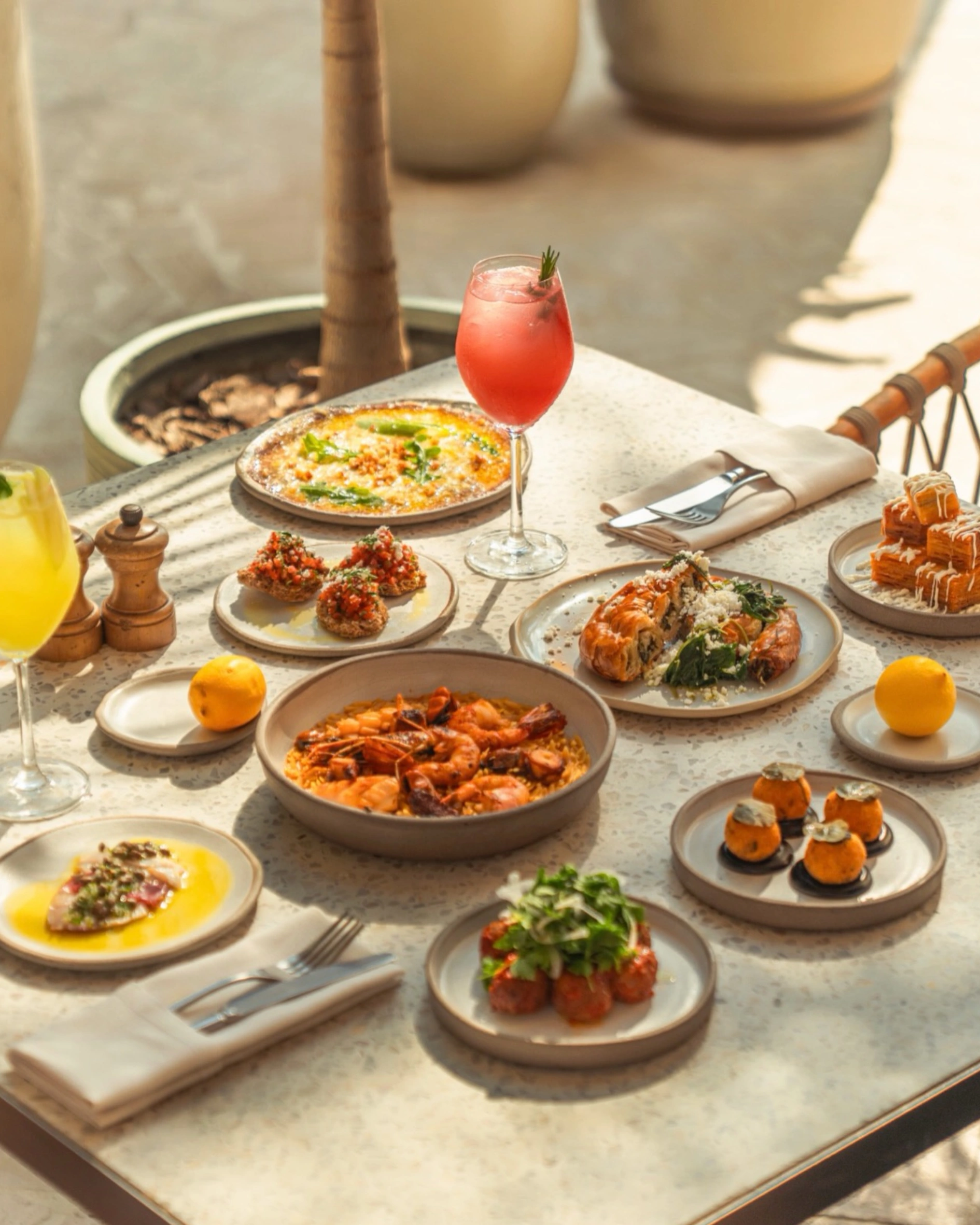 best restaurants for long lunches in dubai uae middle east kyma beach palm jumeirah